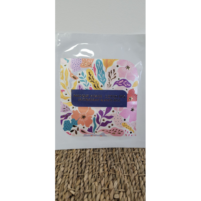 Masque visage coton hydratant anti âge  bio OAXALIA
